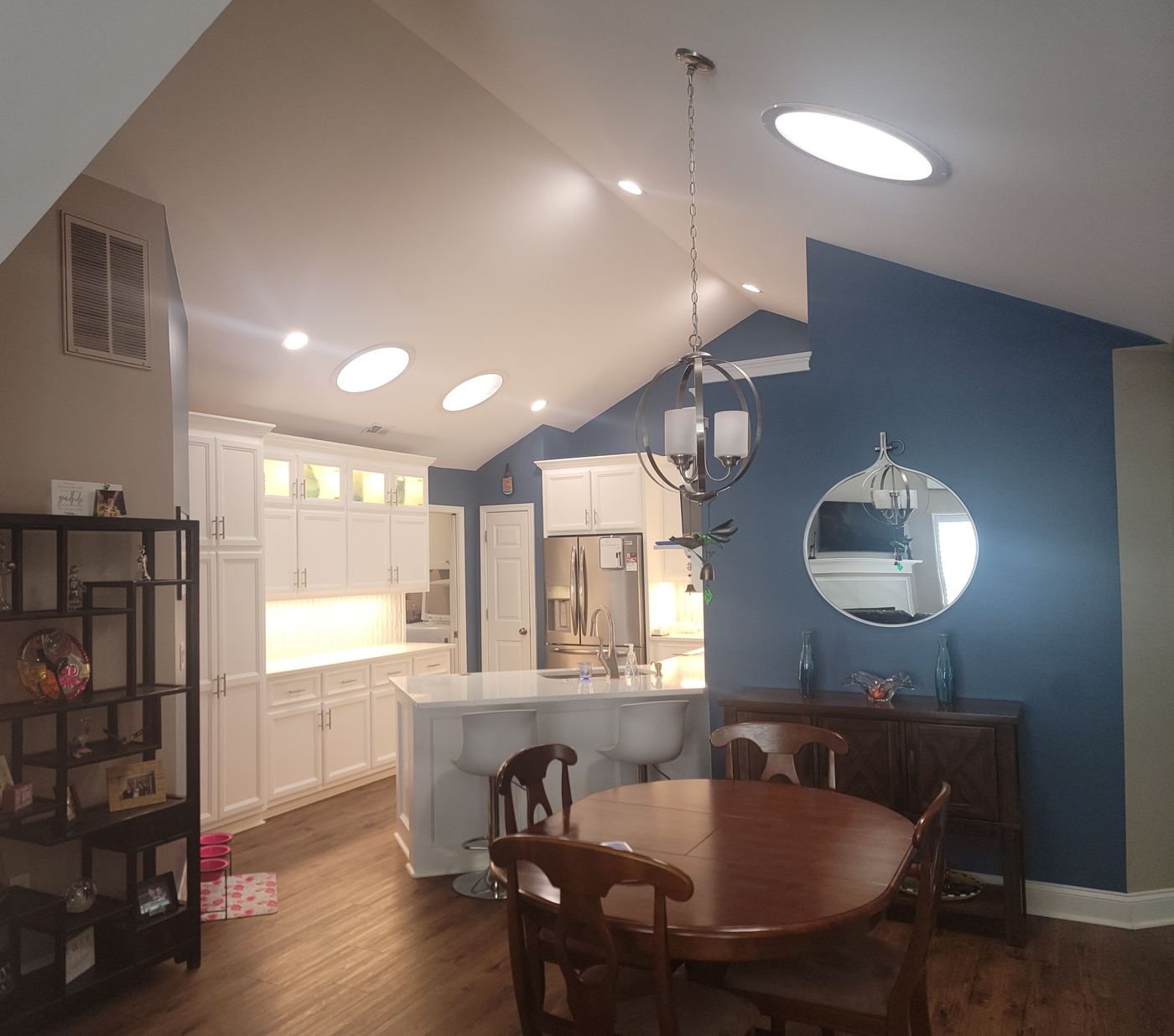 Kitchen and dining room inside an inspected home